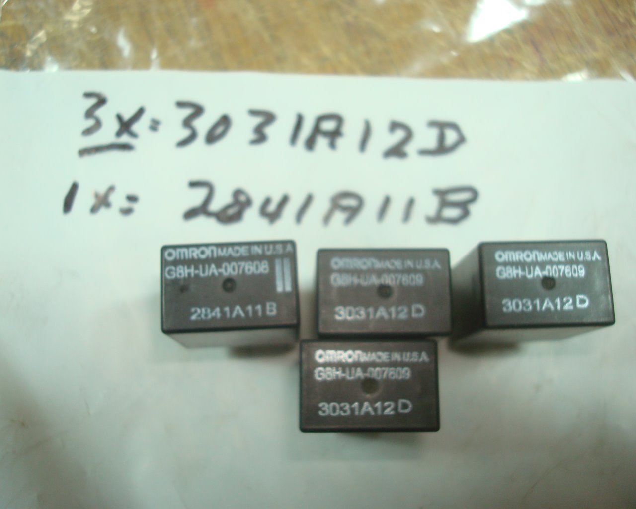 Goldwing GL1800 01 to 05 Set of 4 relays: 3031A12D and 2841A11B (#4)