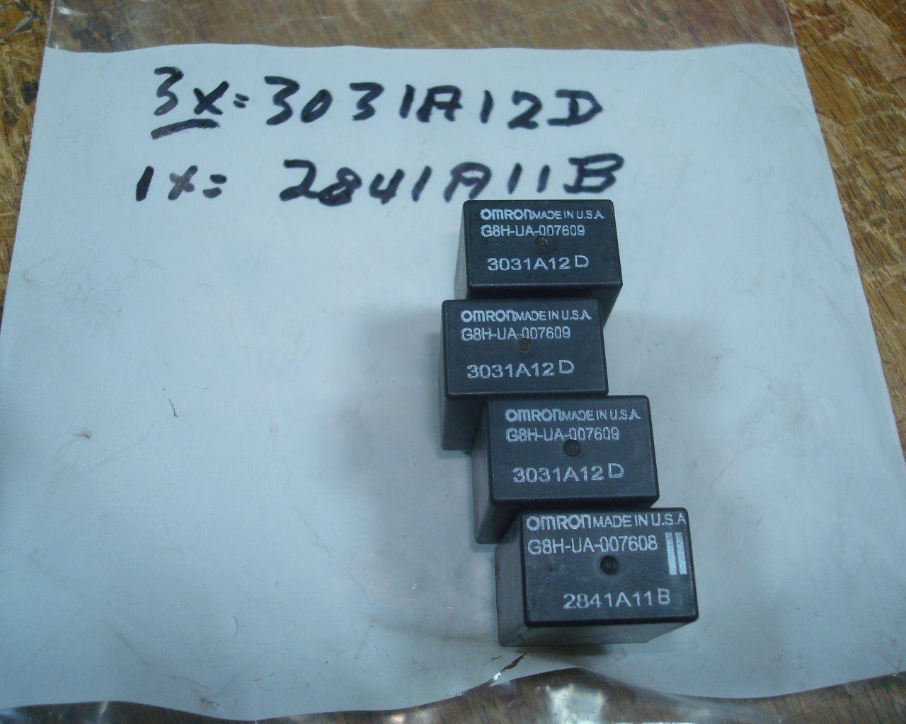 Goldwing GL1800 01 to 05 Set of 4 relays: 3031A12D and 2841A11B (#5)