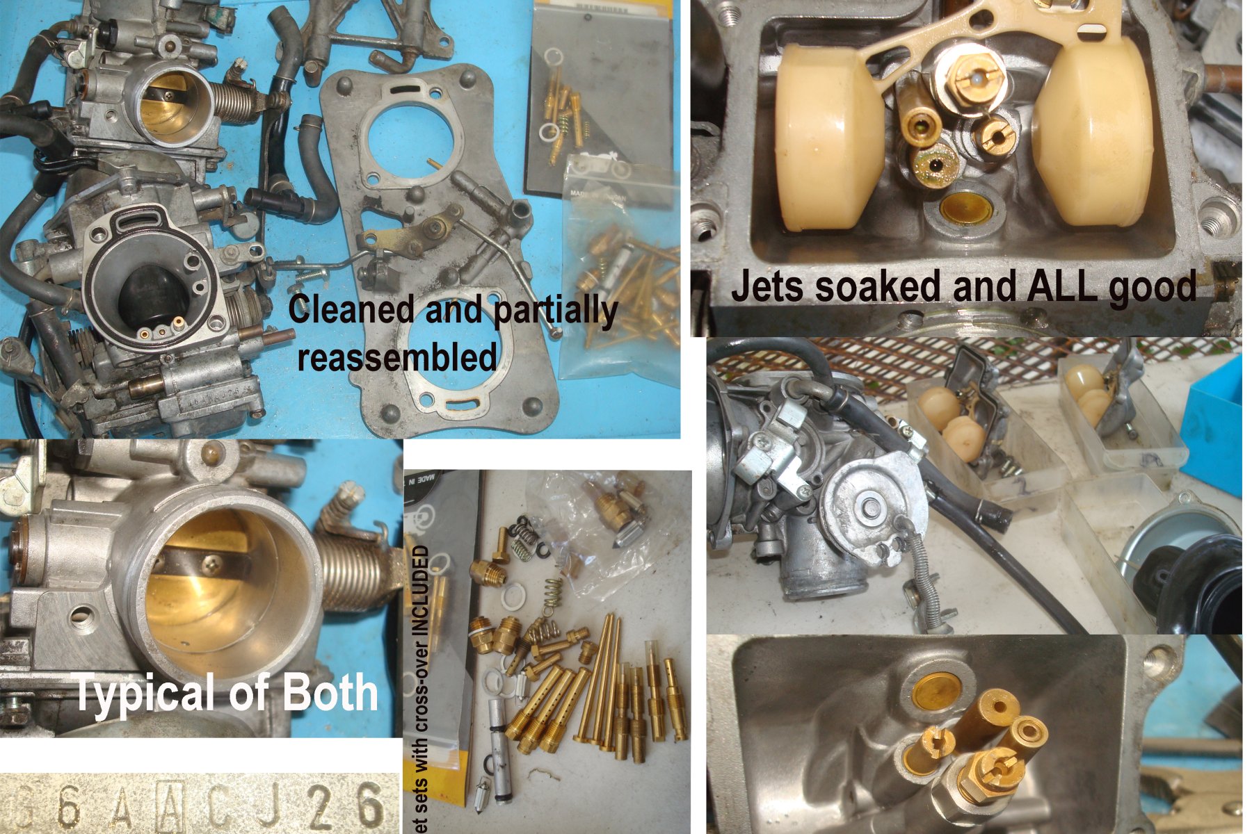 Goldwing GL1500 88 and Up Carburetor SET, PARTS ONLY V6A A CJ26