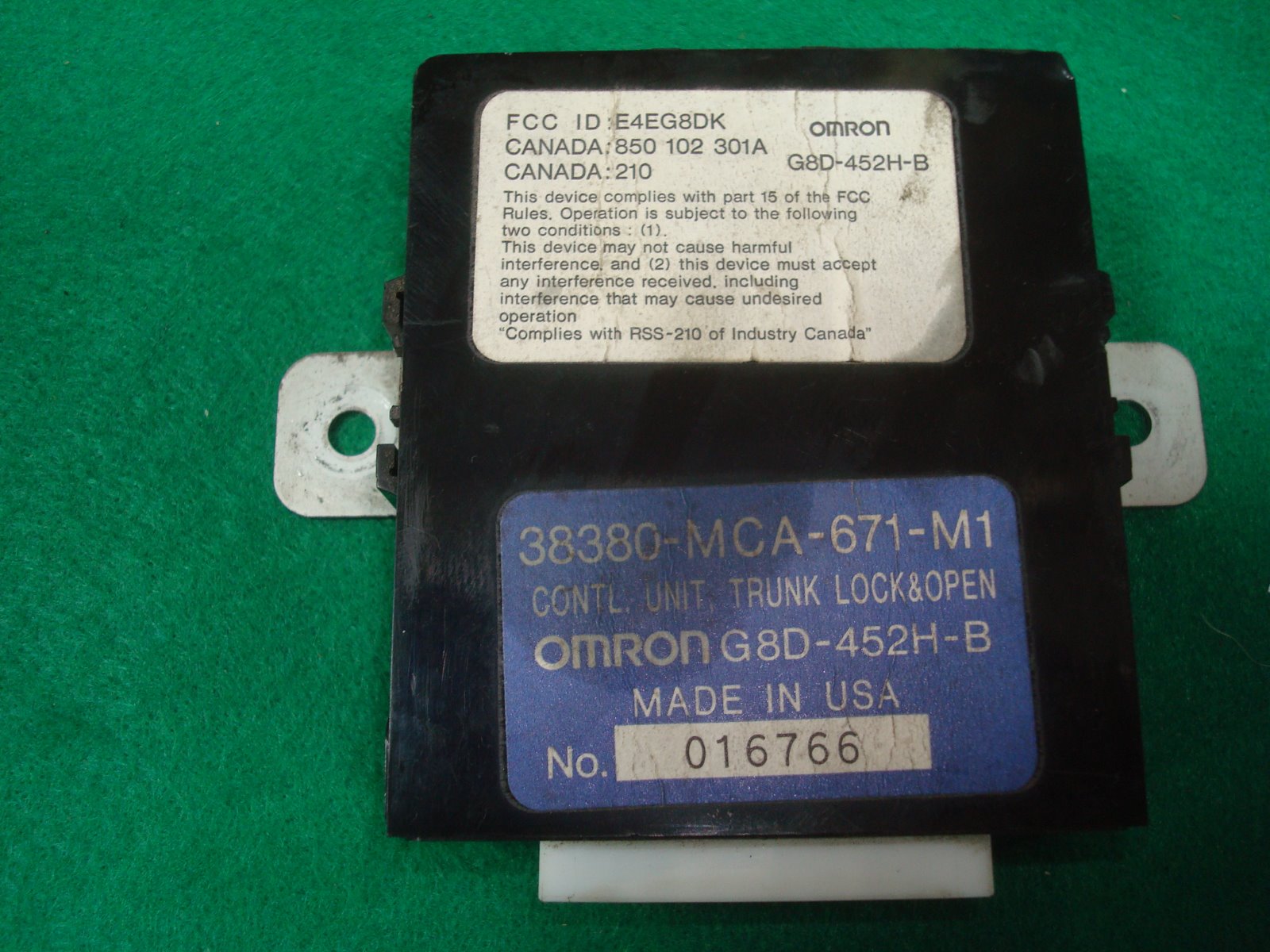 Goldwing GL1800 01 to 10 Trunk Lock controller 38380-MCA-A41