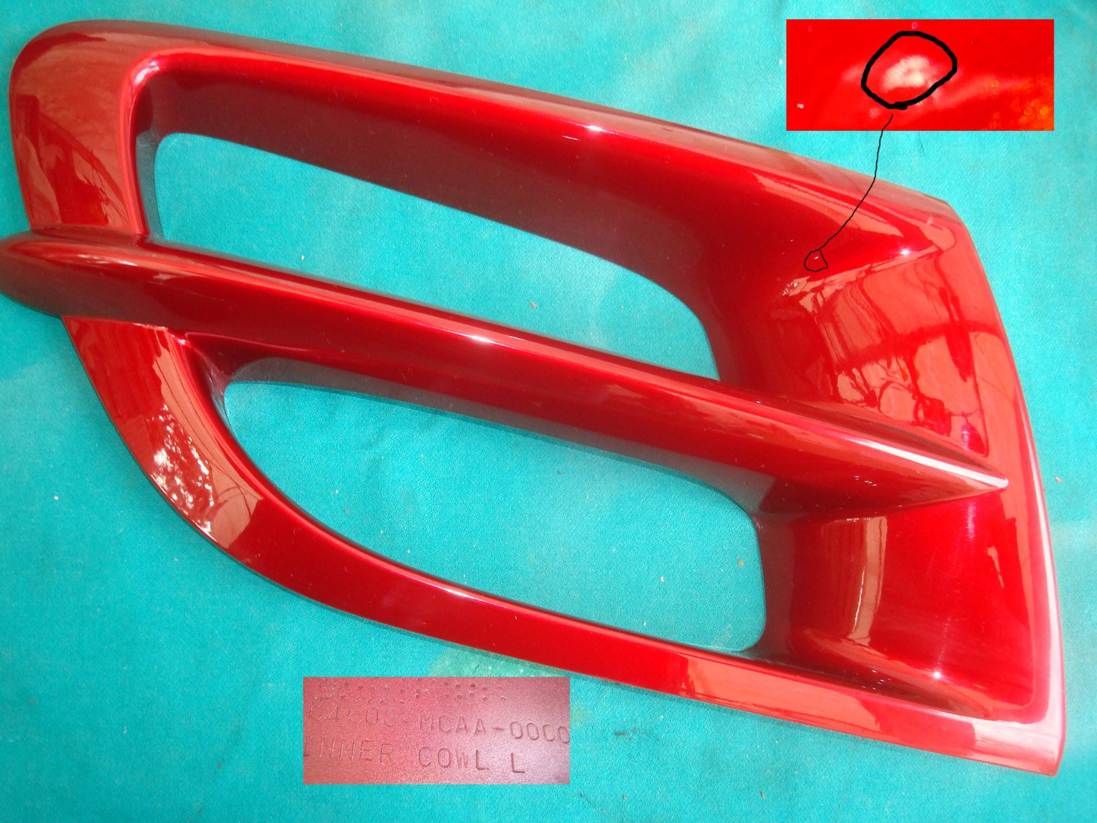 Goldwing GL1800 03 to 04 LOUVER, L. SIDE COWL R274 DURANGO 64295-MCA-000ZJ