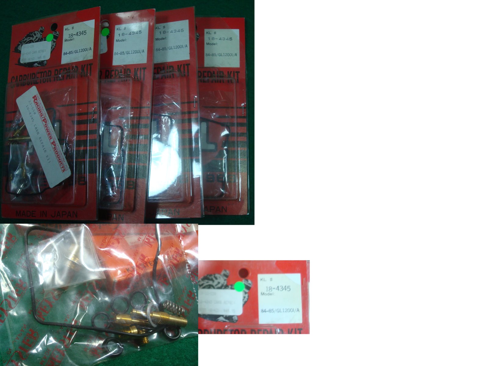 Goldwing GL1200 84 85 Set of 4 K & L Carburetor kits 17 16-345 17 16-345