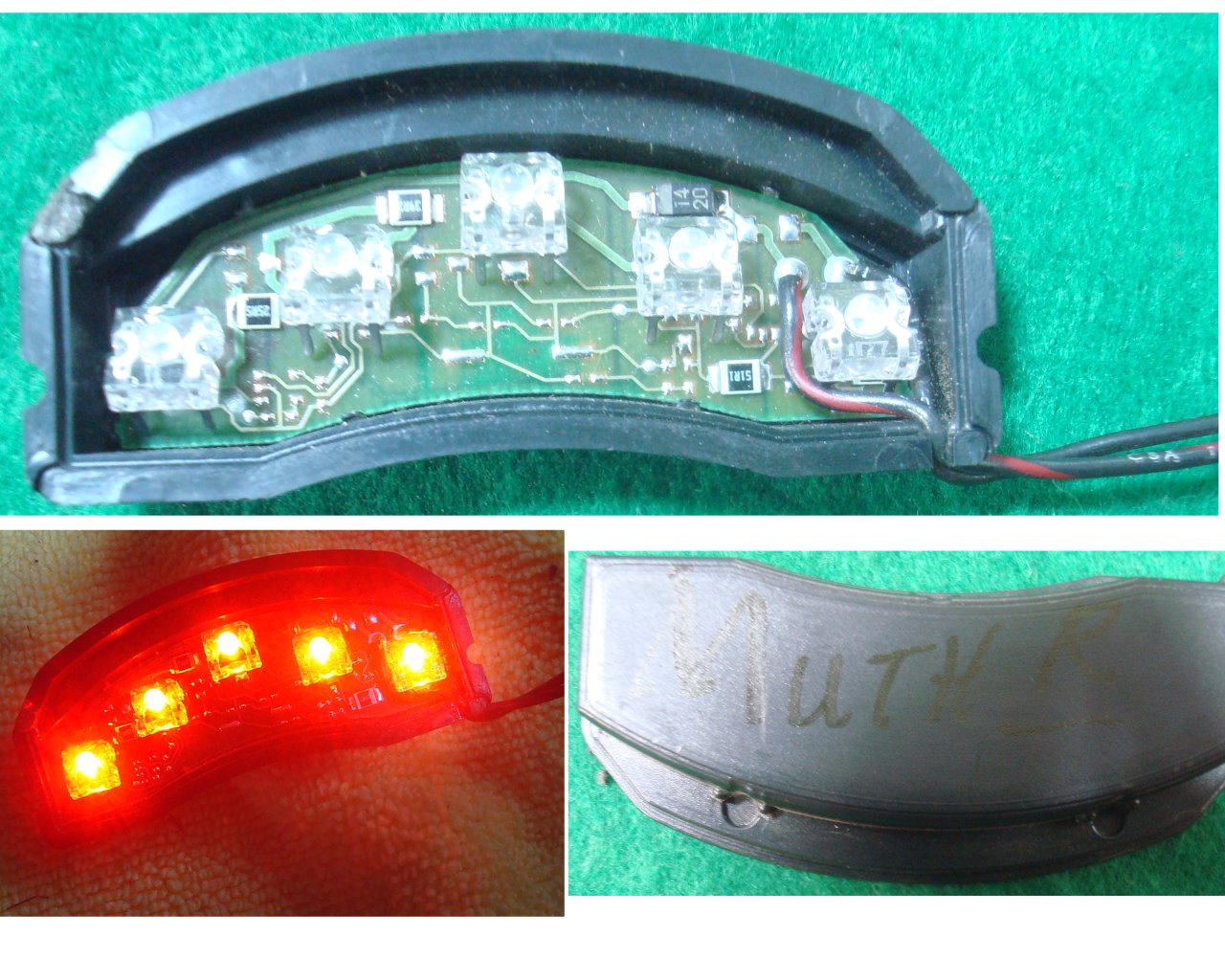 Goldwing GL1800 01 to 10 Muth mirror lighting unit, RIGHT