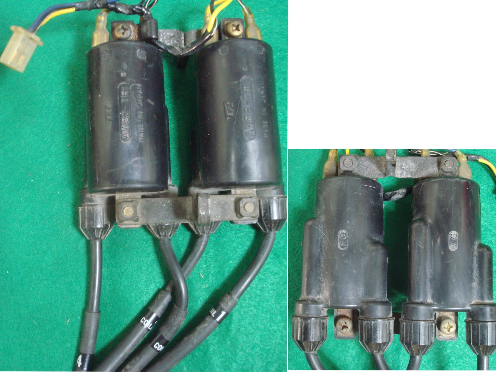 Goldwing GL1100, 1200 82 to 87 Coil and plug wires on stay, assem SET