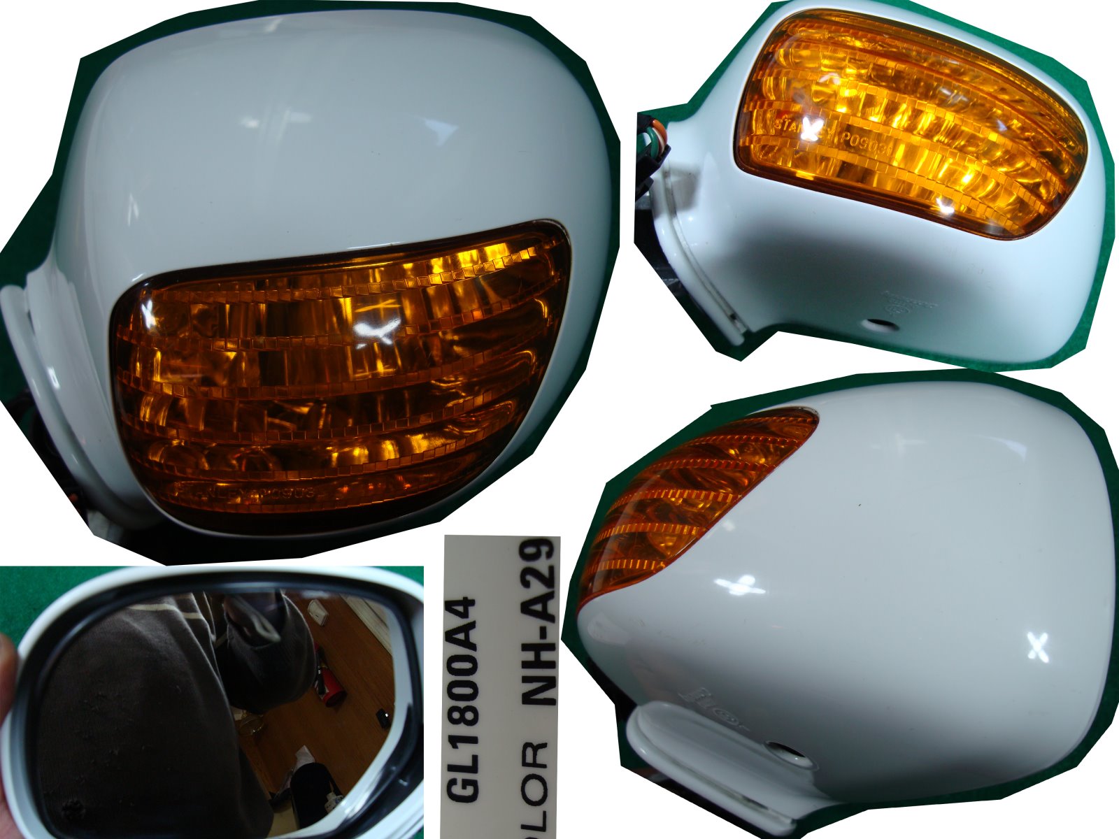 Goldwing GL1800 04 to 05 MIRROR ASSY., L. BACK NHA29 ARCTIC 88120-MCA-A00ZQ