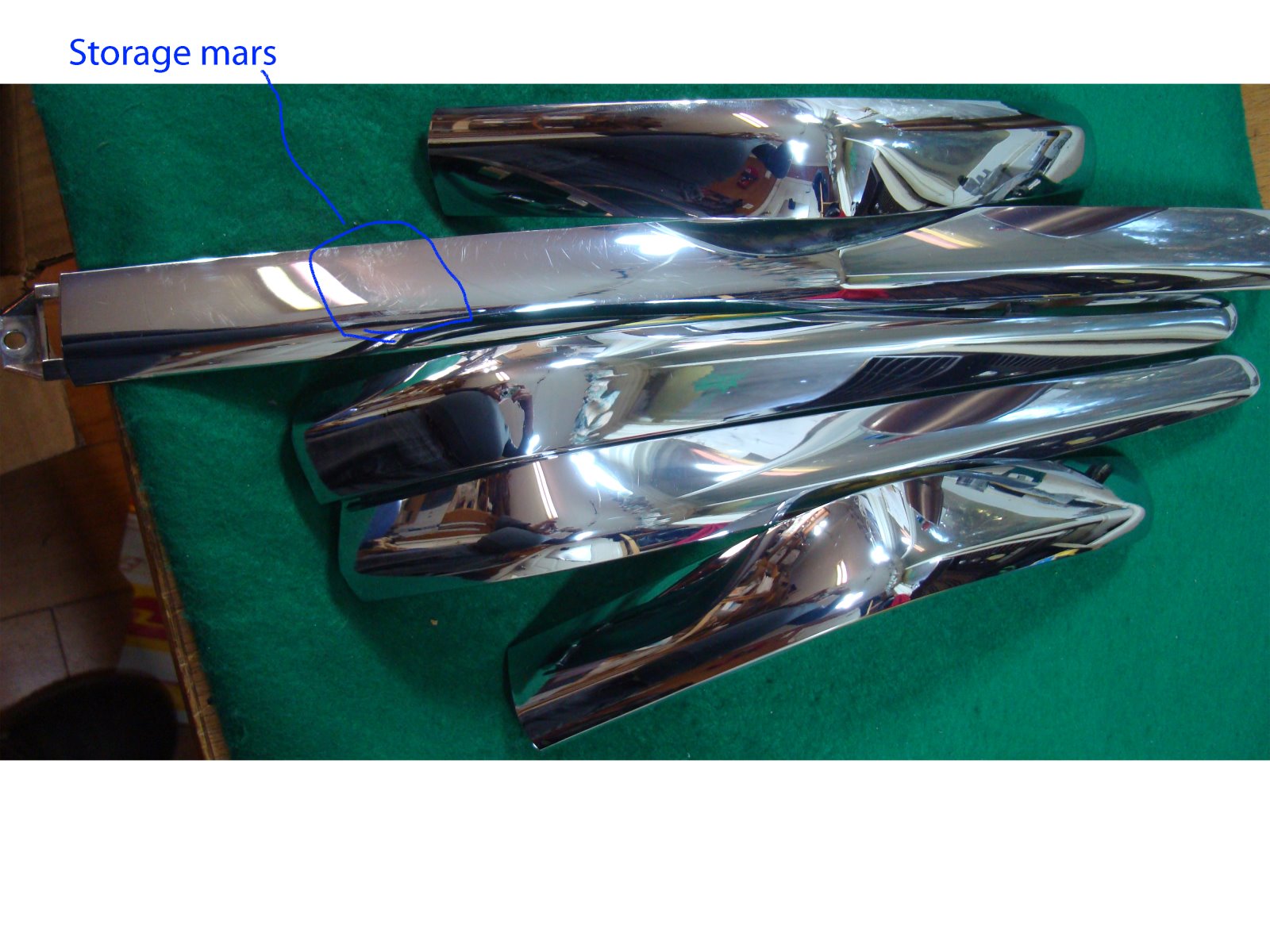 Goldwing GL1800 01 to 10 Chrome trunk set Saddlebag corners