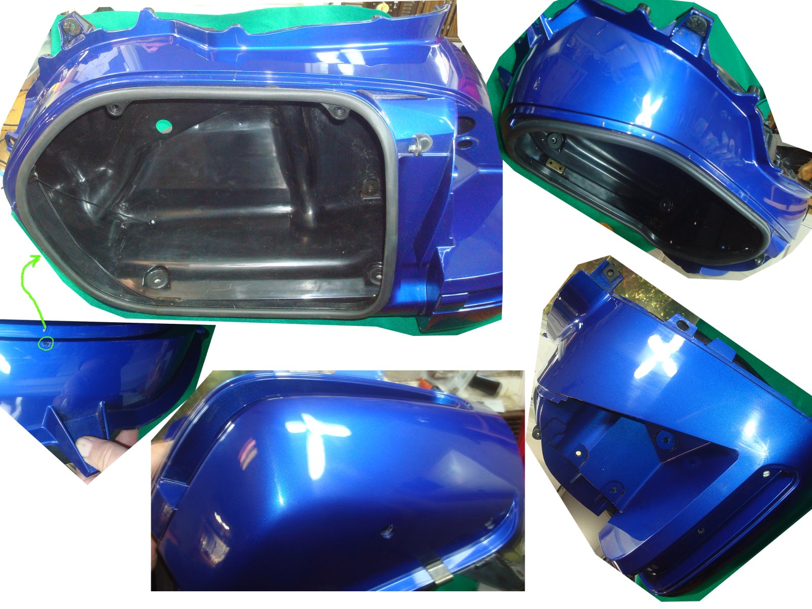 Goldwing GL1800 2001 BODY, L. SADDLEBAG PB304P APOLLO BLUE 81411-MCA-000ZB