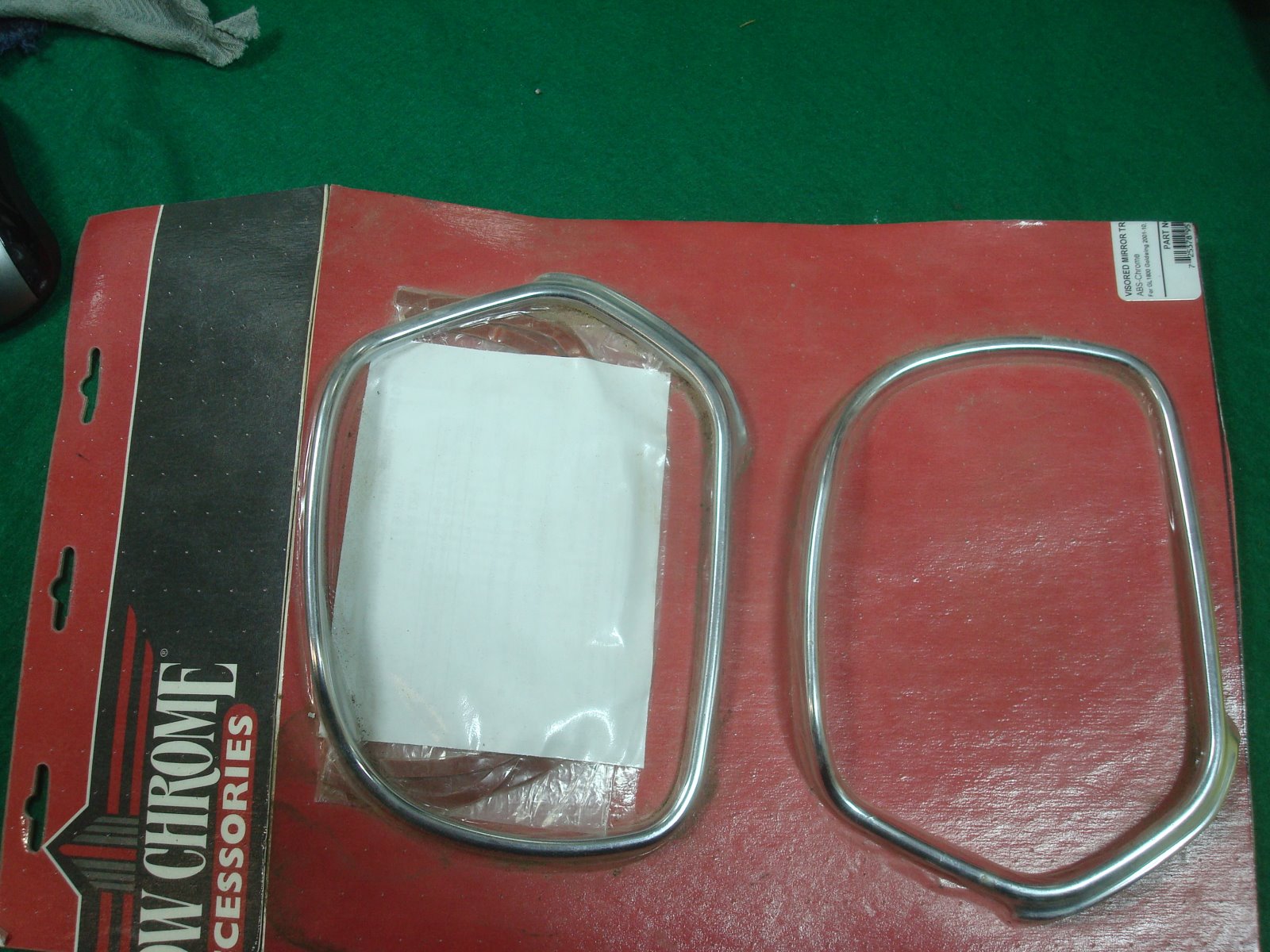 Goldwing GL1800 01 to 10 Visored Mirror chrome trims Show Chrome 52-683