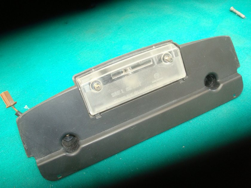 Goldwing GL1500 88-90+ License plate light mount, light, bulb: assembly