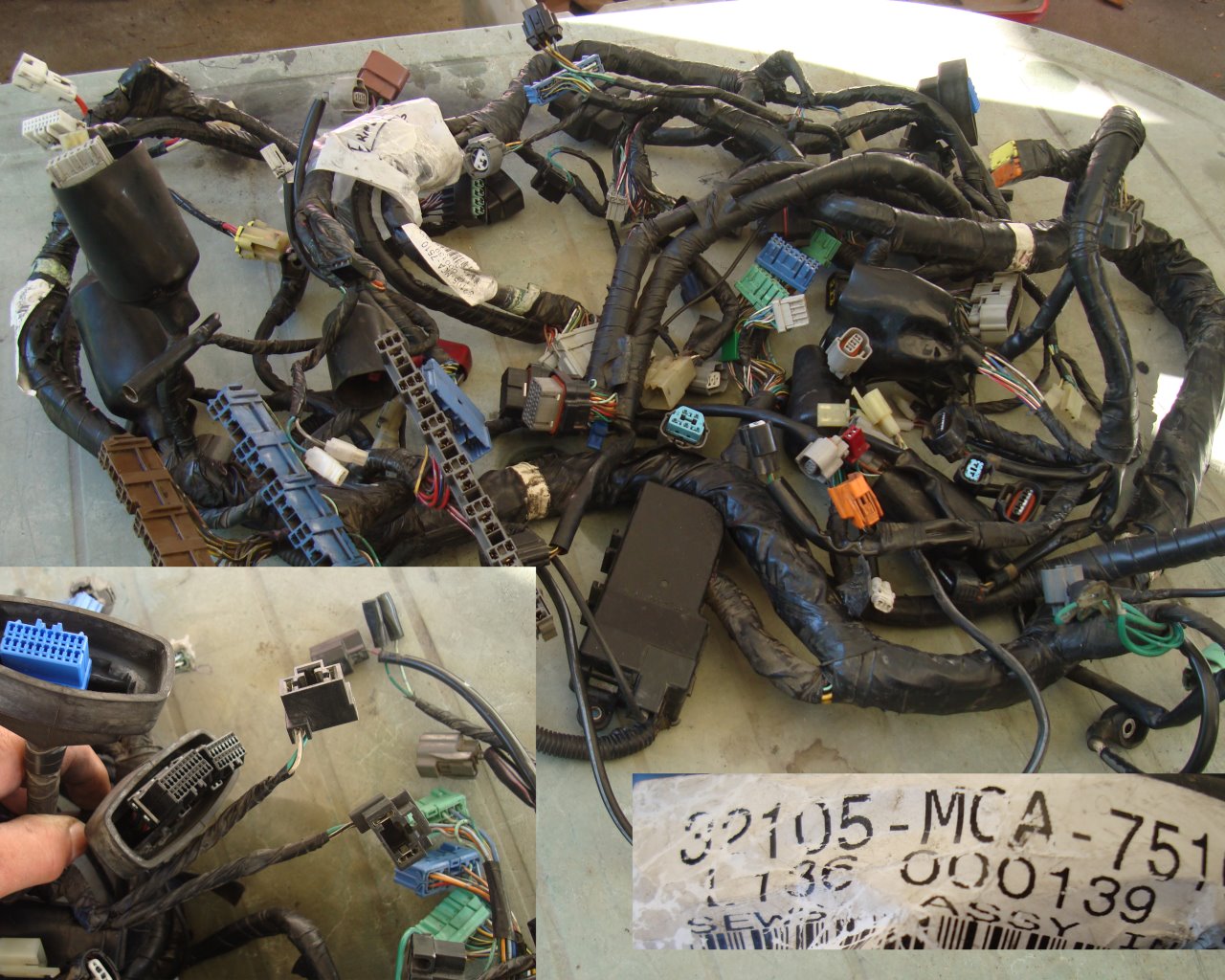 Goldwing GL1800 2002 Main Harness, GL1800A (ABS) 32100-MCA-751