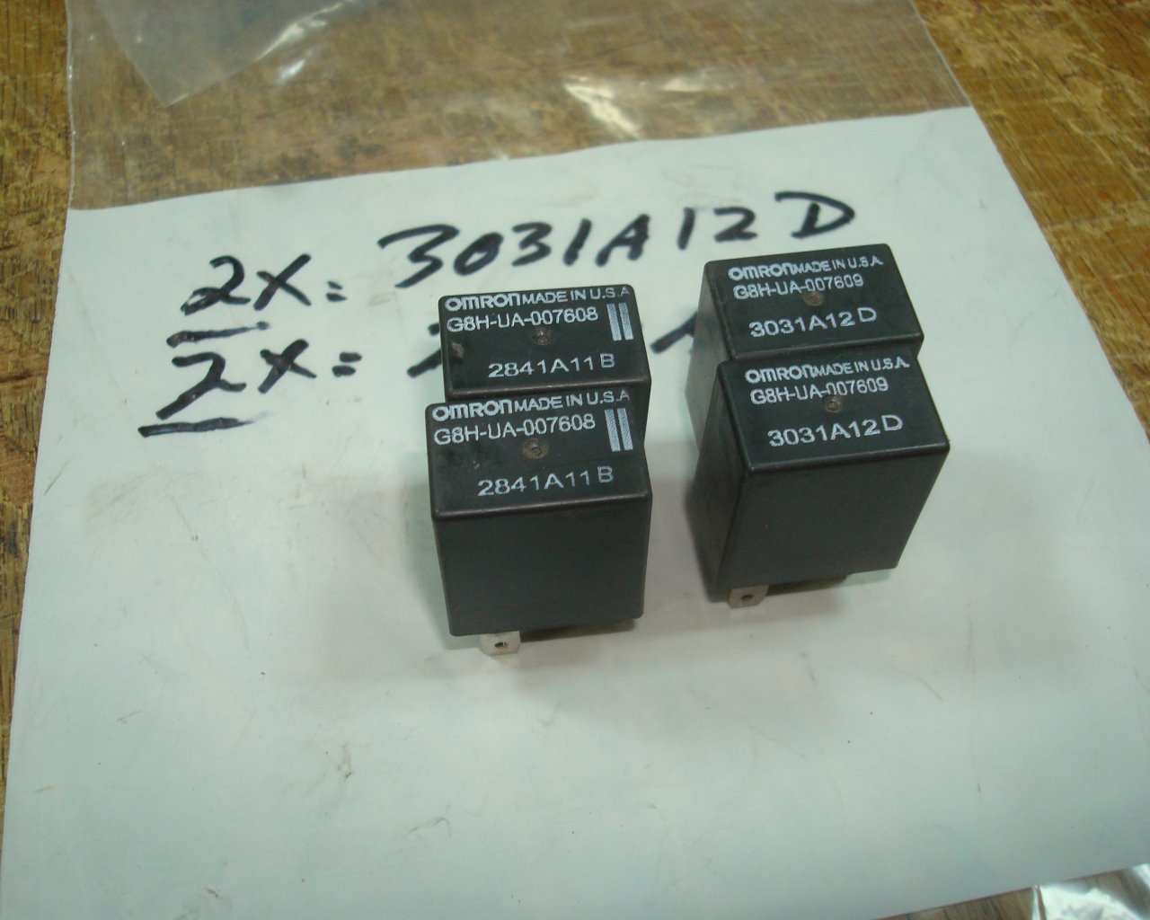 Goldwing GL1800 01 to 05 Set of 4 relays: 3031A12D and 2841A11B (#2)