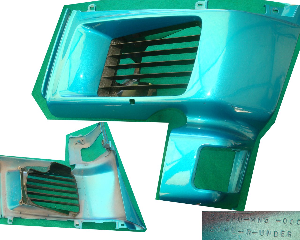 Goldwing GL1500 92 to 93 SE Cowl R. Lower B134M BARBADOS BLUE 64280-MT8-770ZD
