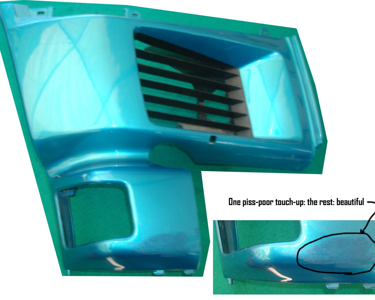 Goldwing GL1500 92 to 93 SE Cowl L. Lower B134M BARBADOS BLUE 64290-MT8-770Z
