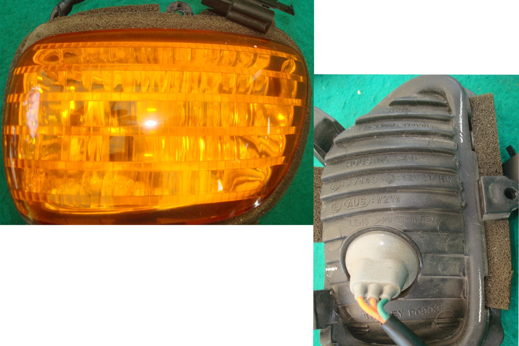 Goldwing GL1800 01 to 10 LENS, L.HONDA OEM TURN SIGNAL  33460-MCA-671