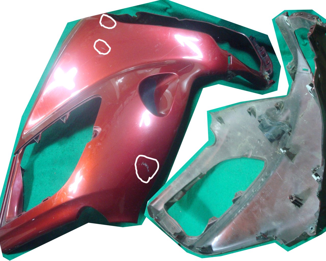 Goldwing GL1800 01 to 02 Cowl RIGHT Illusion Red R259 64282-MCA-010ZC