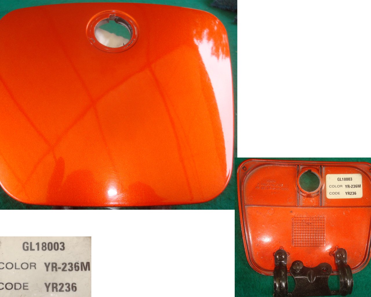 Goldwing GL1800 2003 Lid, Shelter Jupiter Orange YR-236 83153-MCA-000ZK