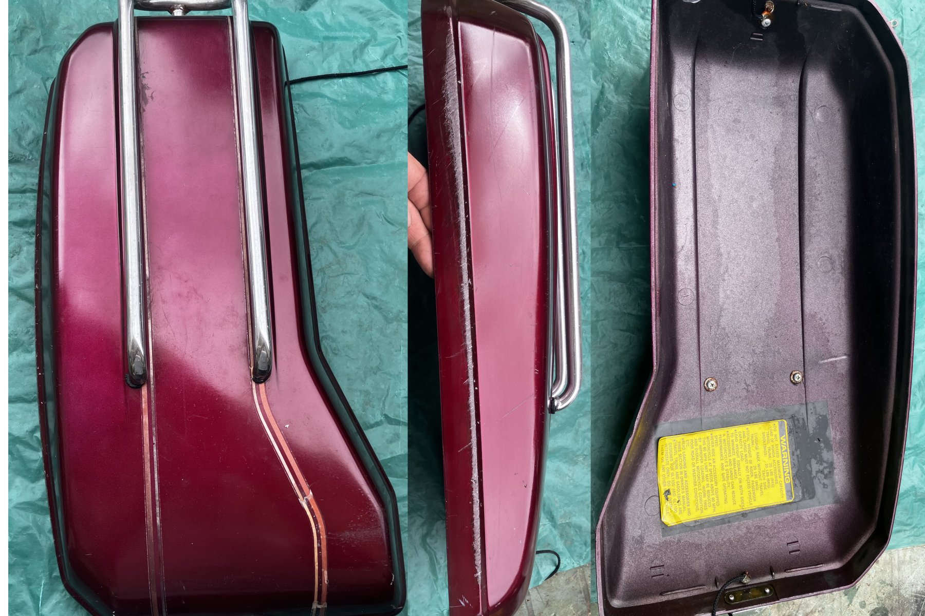 Goldwing GL1100 80 to 83 Saddlebag Lid LEFT R114CU Wineberry 81450-MB9-950ZB
