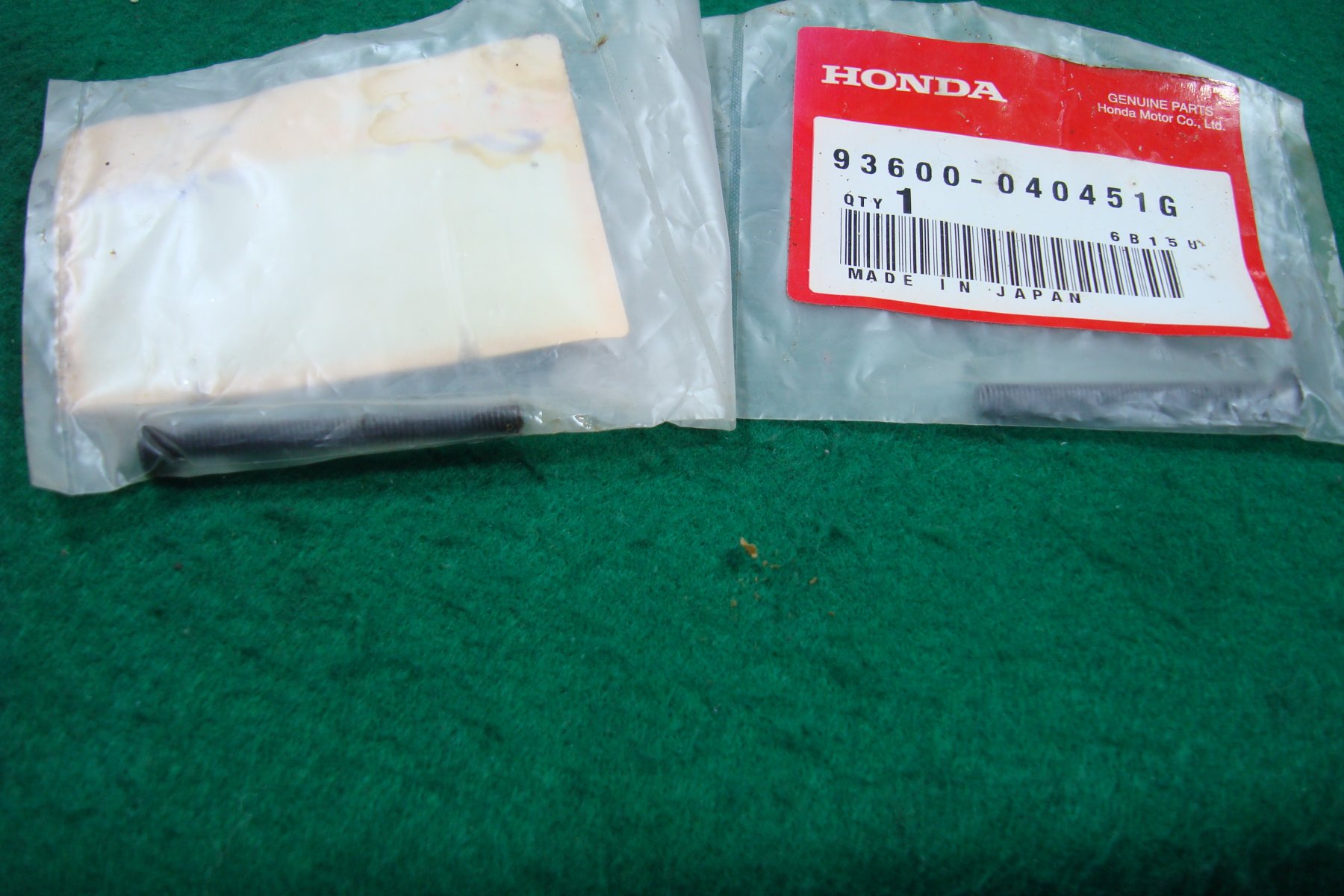 Goldwing GL1100 80 to 83 Front brake master SCREW set 93600-040451G