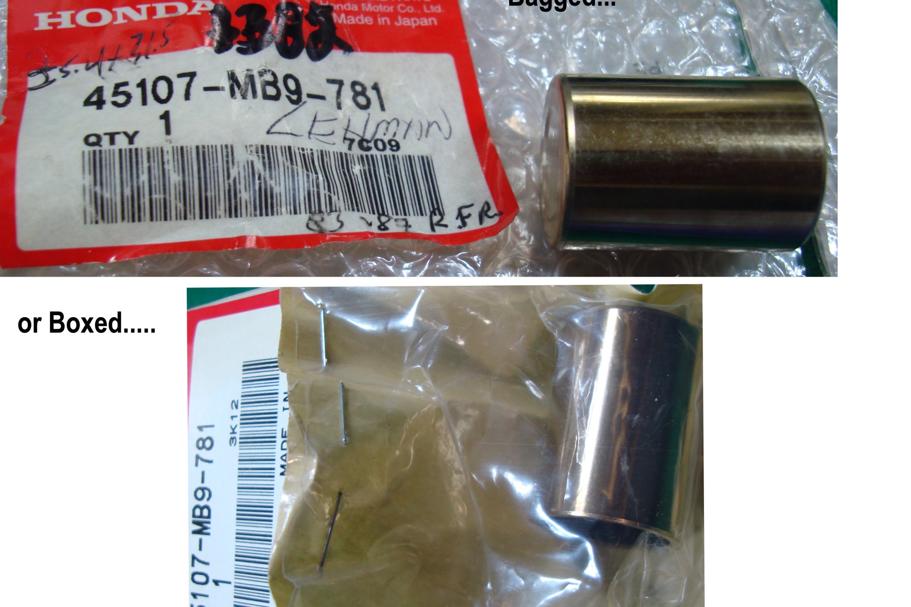 Goldwing GL1200 83 to 87 Brake caliper piston, front caliper 45107-MB9-781