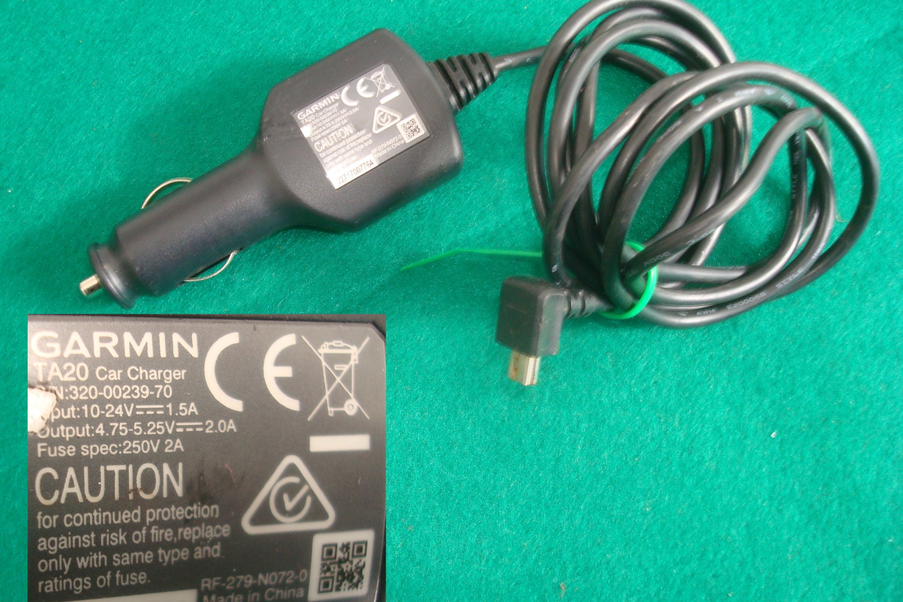Goldwing GL1800 Any year GARMIN power source TA20 Charger TA20