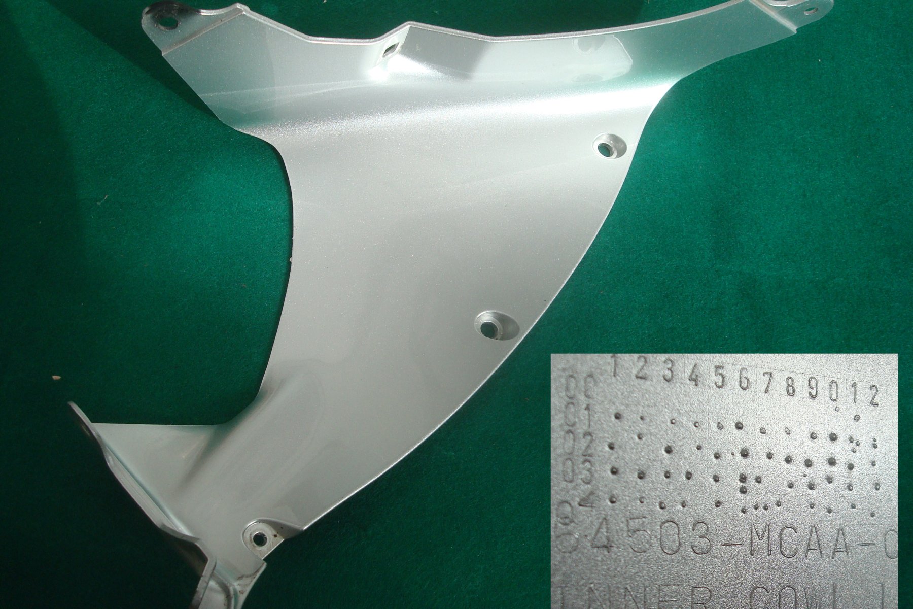 Goldwing GL1800 05 and '07 Inner Cowl L NHA27M Billet Silver 64503-MCA-000ZR