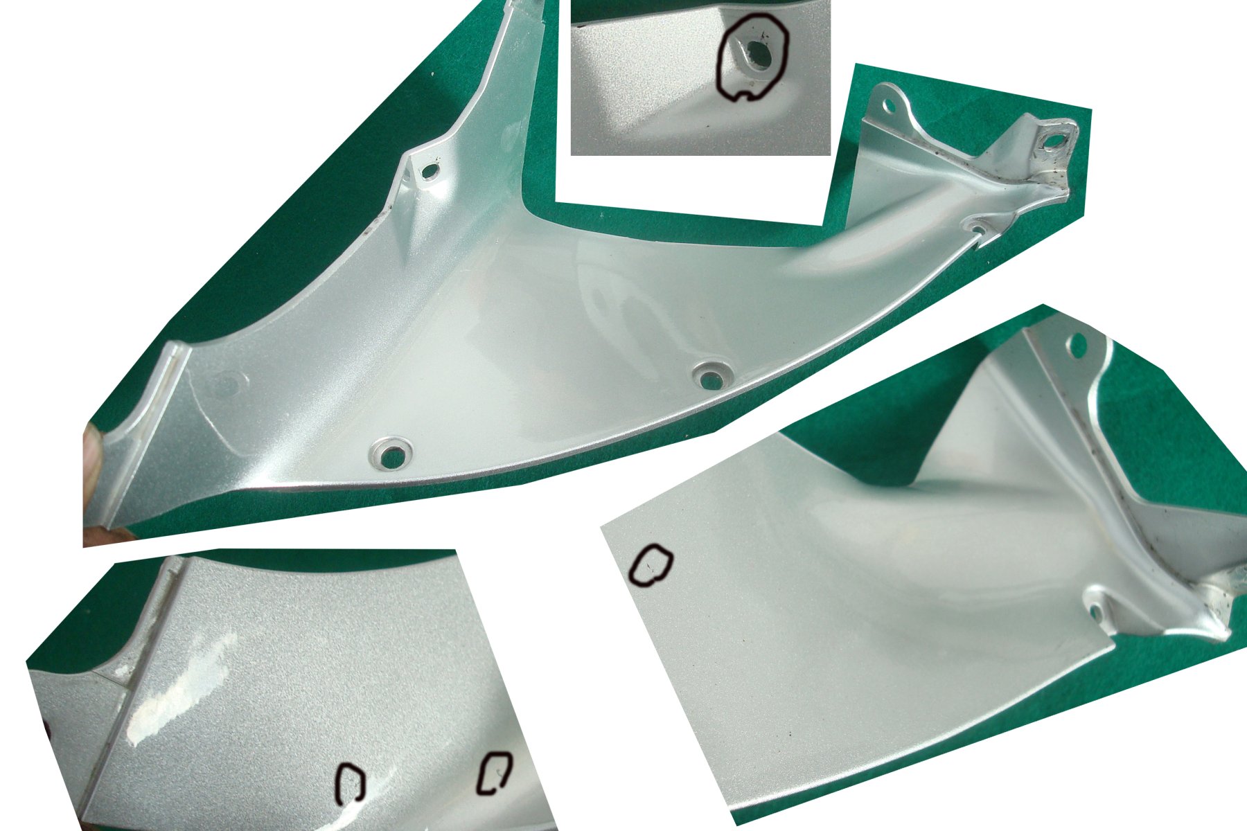 Goldwing GL1800 05 and '07 Inner Cowl, R NHA27M Billet Silver 64502-MCA-000ZR