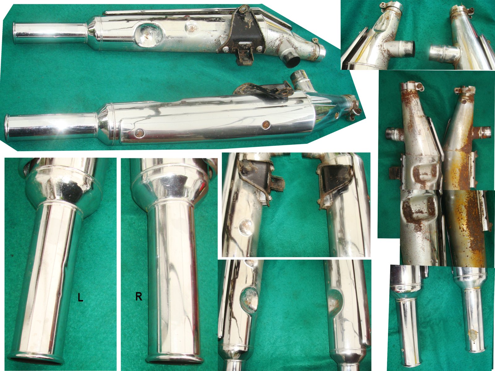 Goldwing GL1000 '78-'79 MUFFLER, R. and L. SET 18310-431-677