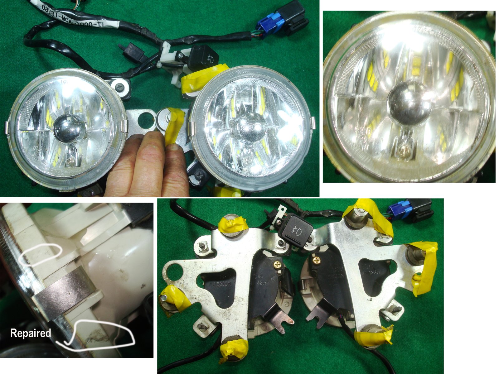 Goldwing GL1800 '01 to '10 Honda LED Fog Driving light Assemblies