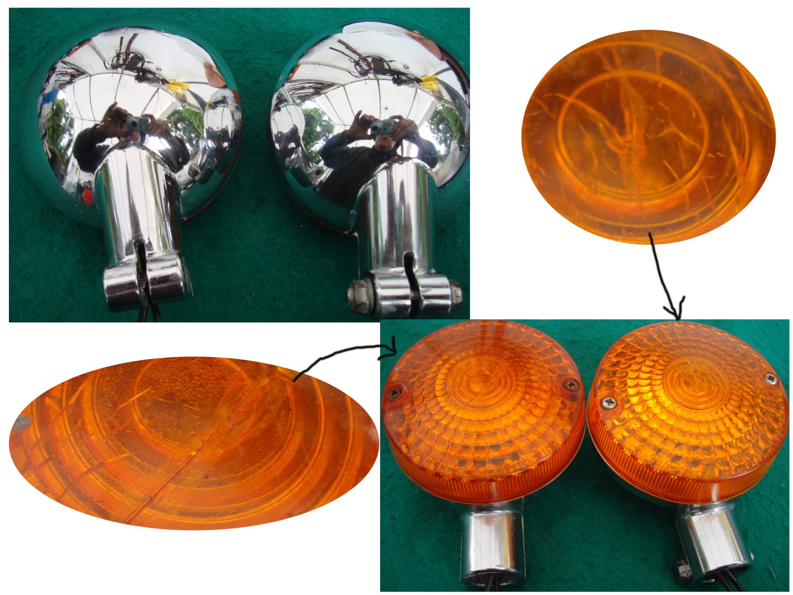 Goldwing GL1000 75 to 78 TURN SIGNAL ASSY R, L FR. Or RR SET 33400-461-670