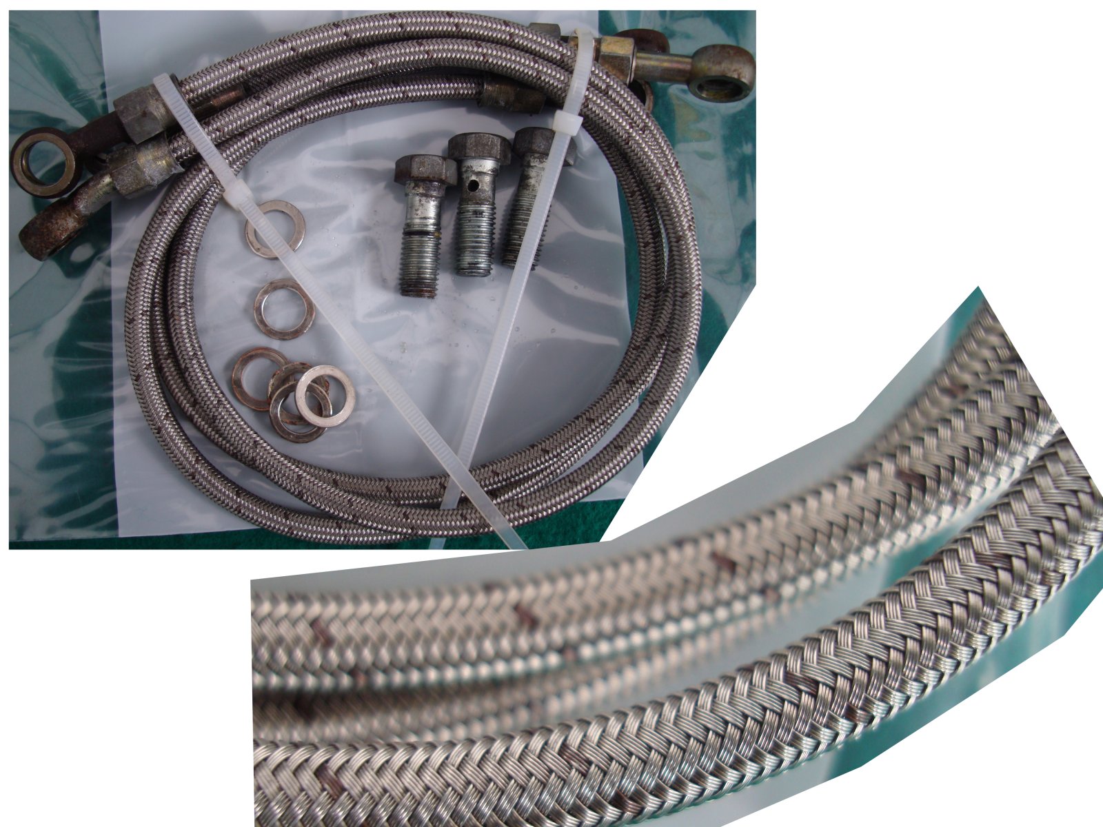 Goldwing GL1000 '75 to 79 Brake Lines Steel Braided SET