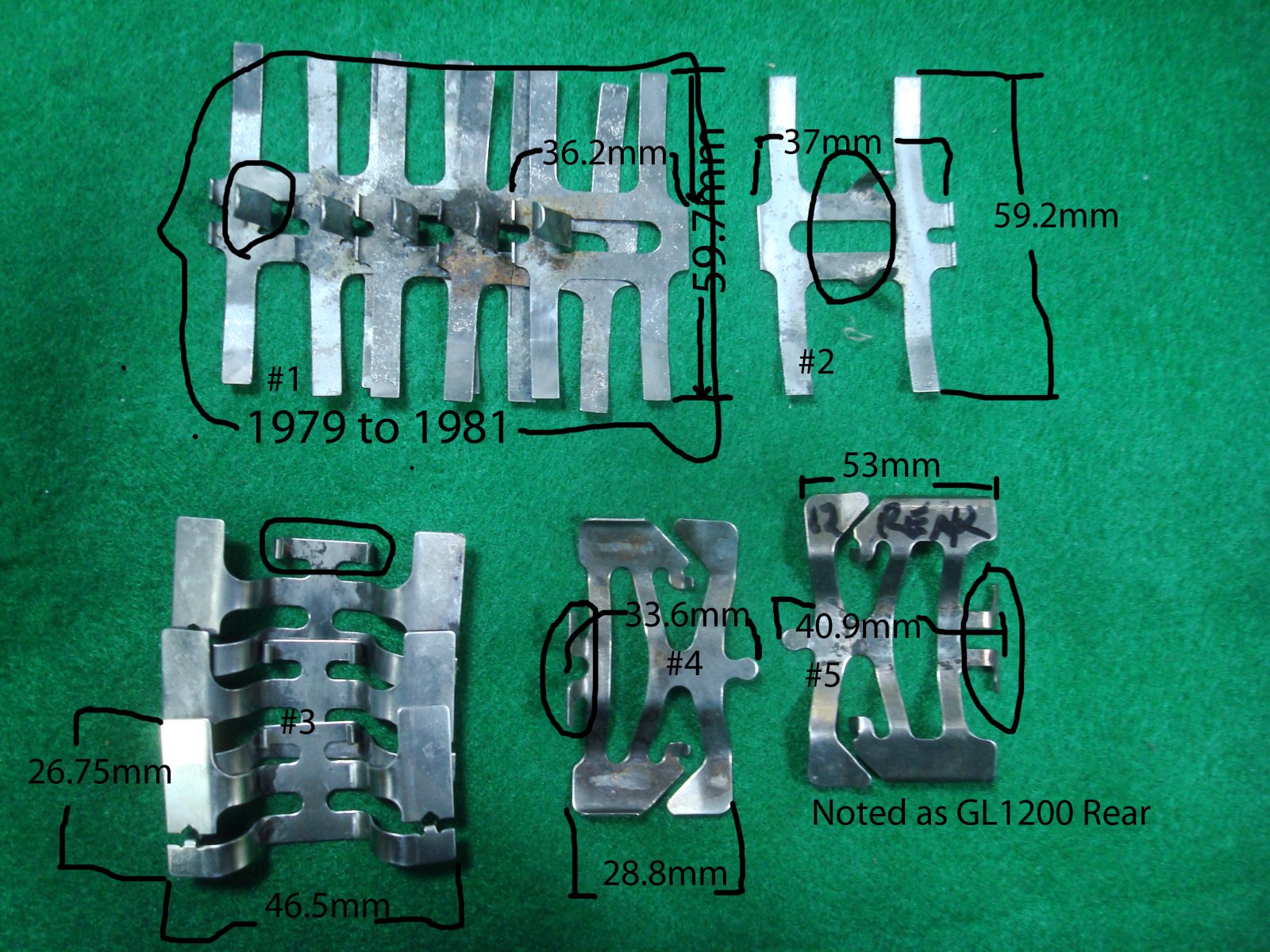 Goldwing GL1000 79 and UP SPRING, PAD  45108-415-006