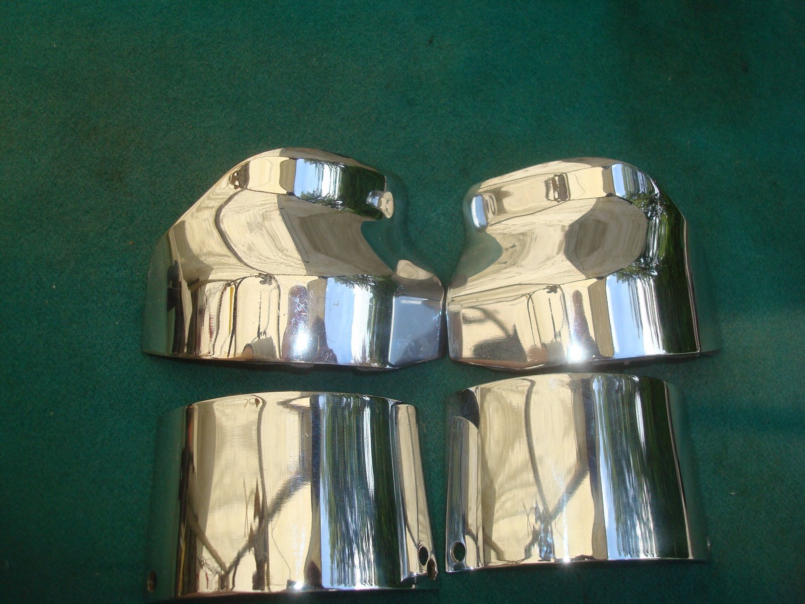 Goldwing GL1800 01 to 10 Fork leg covers, chromed steel