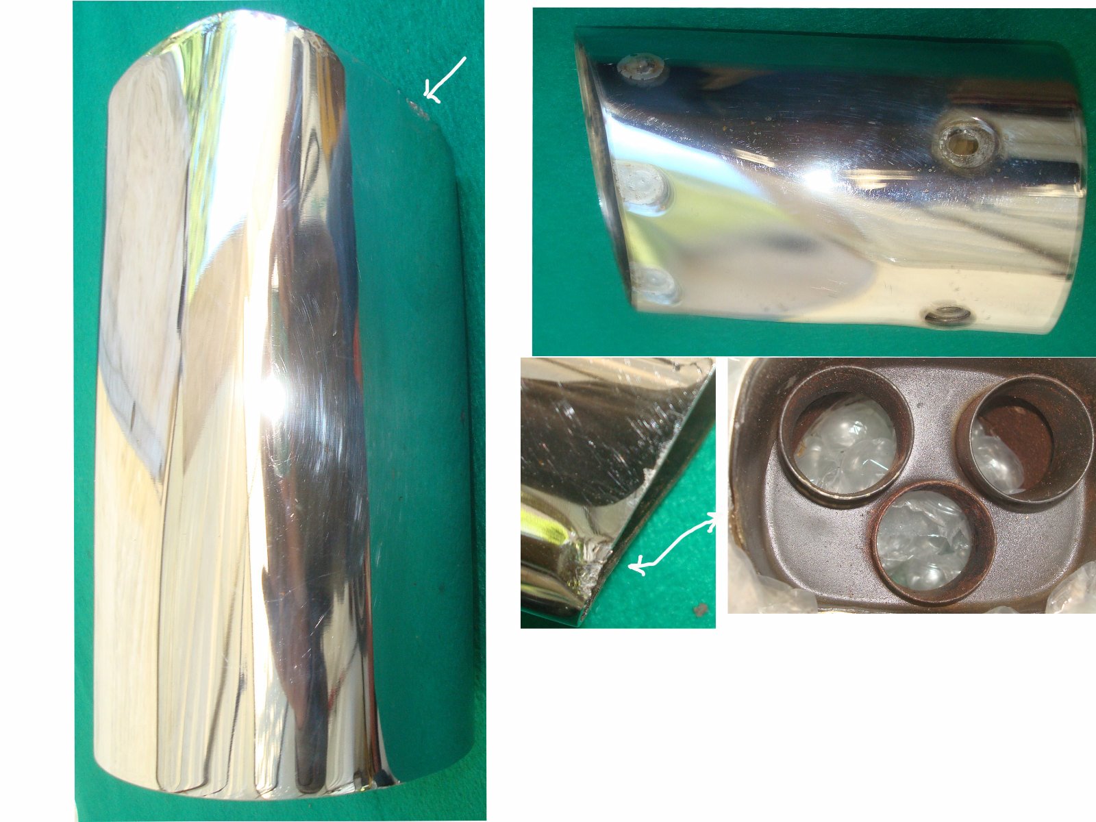 Goldwing GL1800 01 to 05 Left exhaust muffler tip
