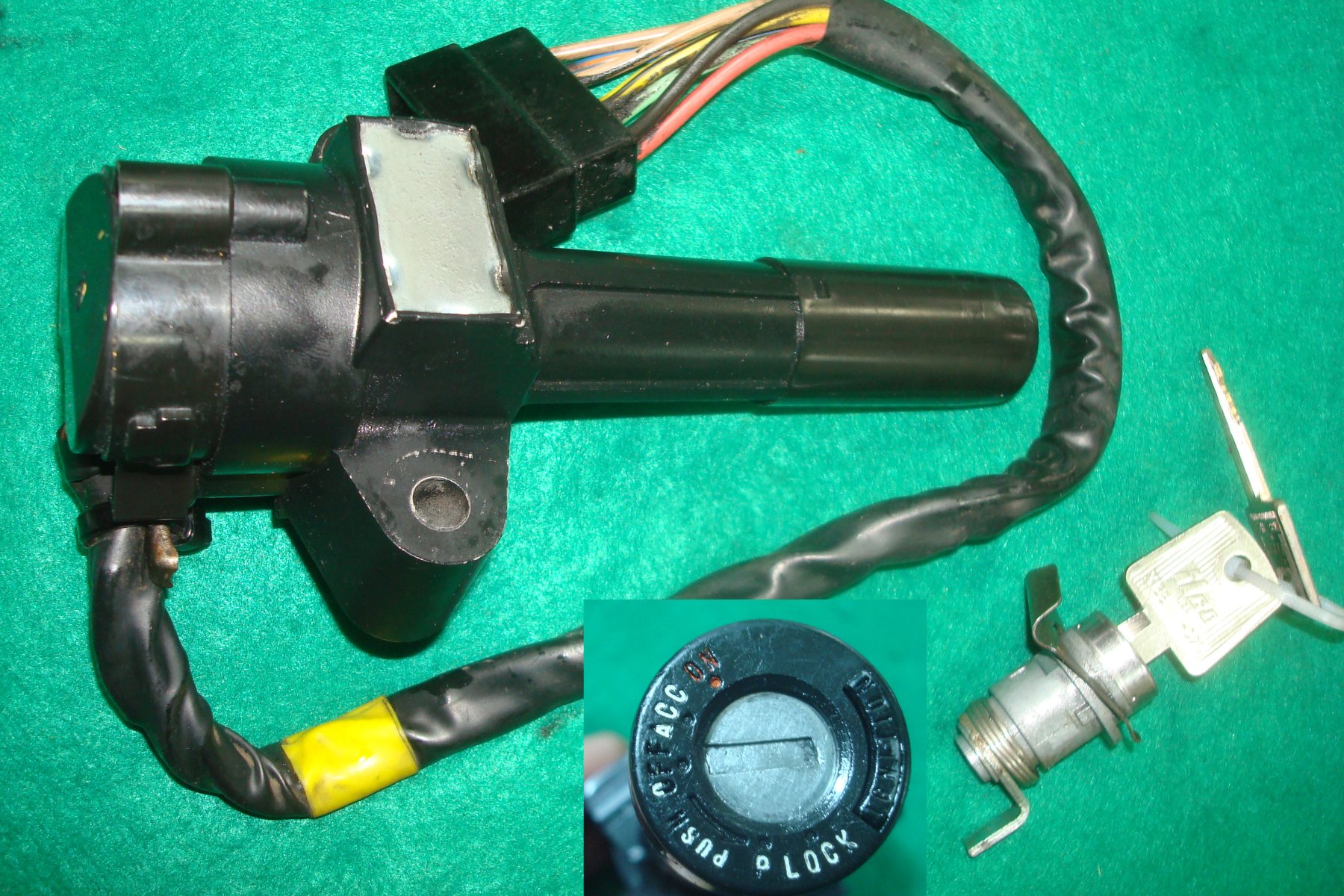 Goldwing GL1500 90 to 00 Ignition set w/Trunk & lid tumblers 35010-MAM-505