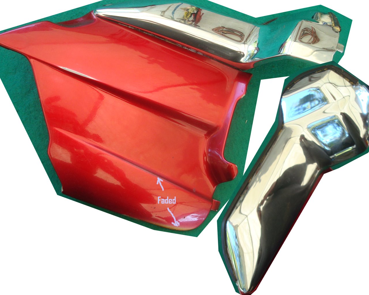 Goldwing GL1500 87 88 RIGHT side engine cover Candy Spectra Red