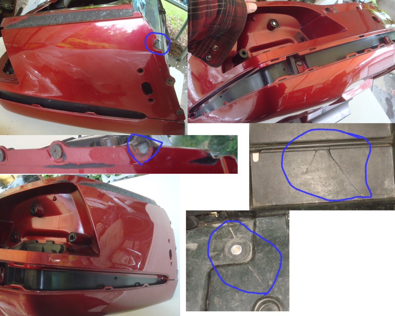 Goldwing GL1800 01 to 10 Trunk box Assy Illusion RED 81111-MCA-000ZC
