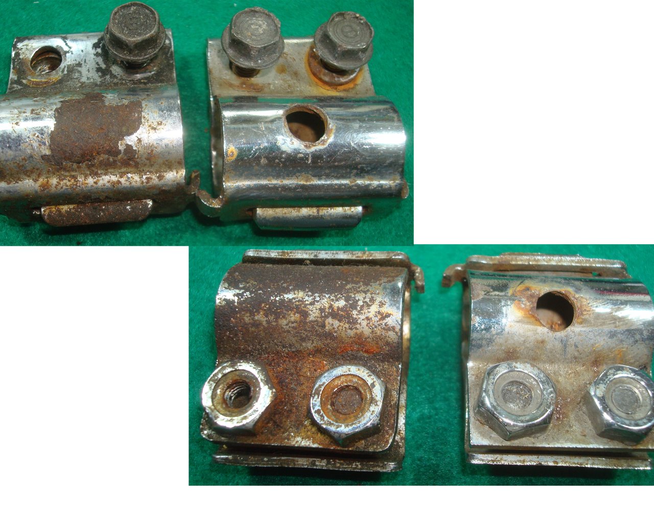 Goldwing GL1100, 1200 80 to 87 Saddlebag joiner pipe clamps SET