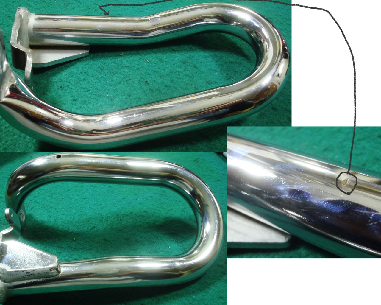 Goldwing GL1800 01 to 17 Pipe, Right, saddlebag guard 84130-MCA-000