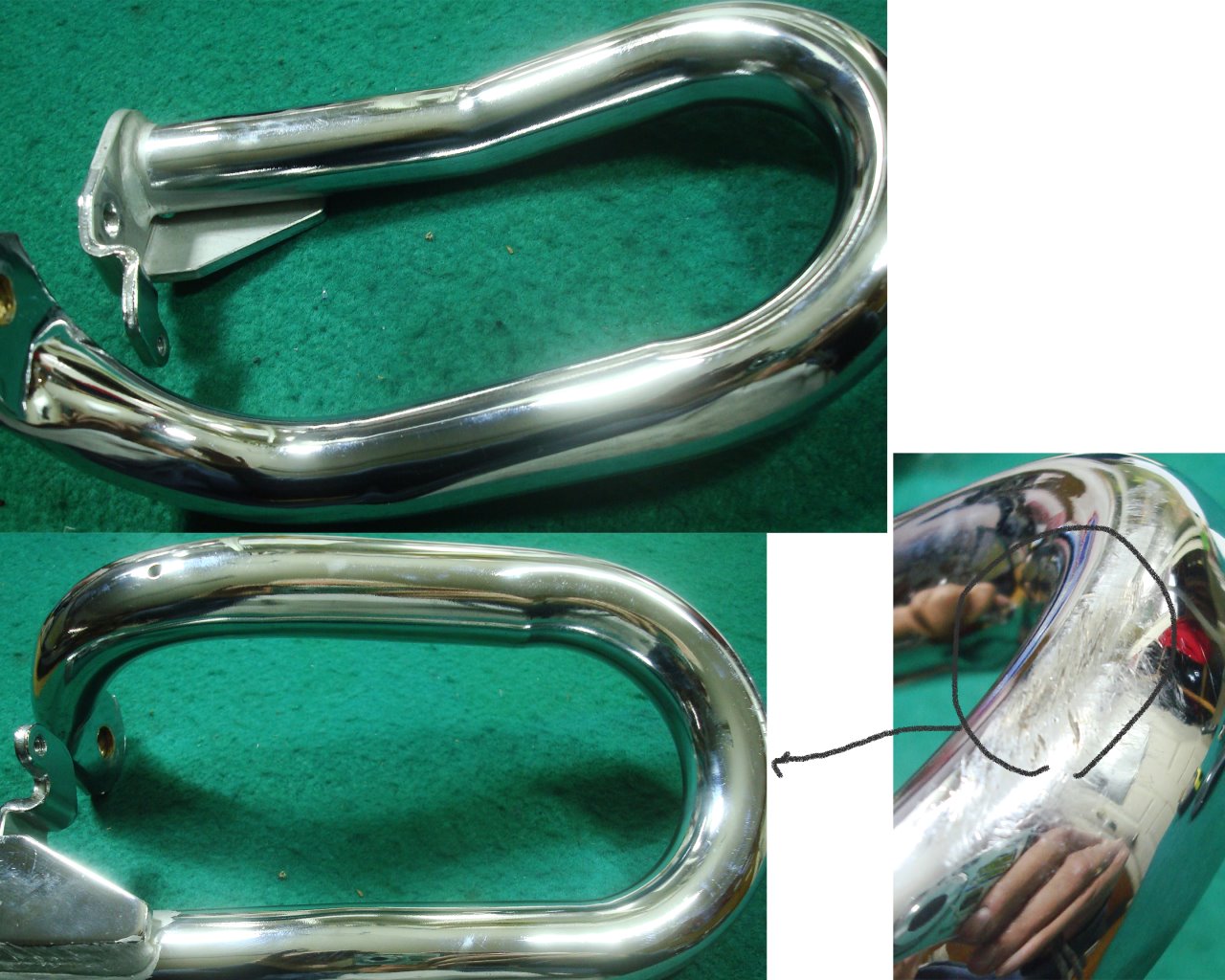 Goldwing GL1800 01 to 17 Pipe, Right, saddlebag guard 84130-MCA-000