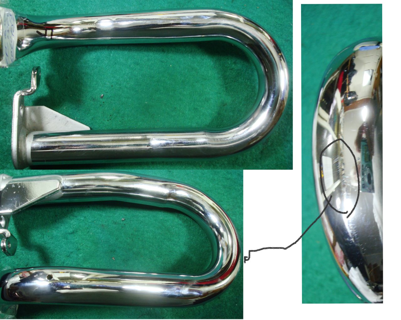 Goldwing GL1800 01 to 17 Pipe, LEFT, saddlebag guard 84140-MCA-000