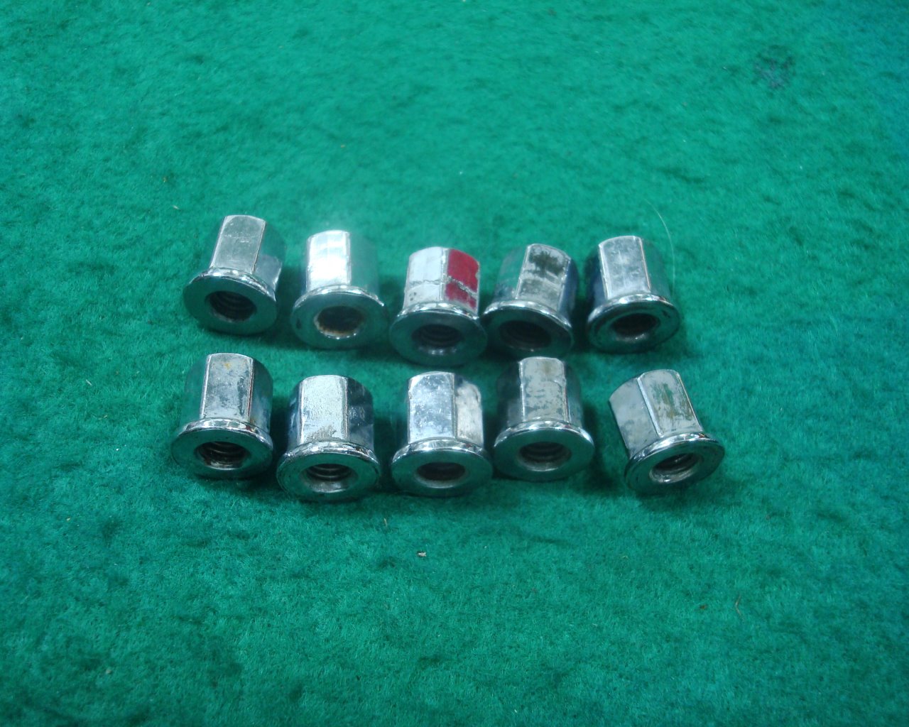 Goldwing GL1500,1800 88 to 17 Chromed header nuts 83516-MCA-000