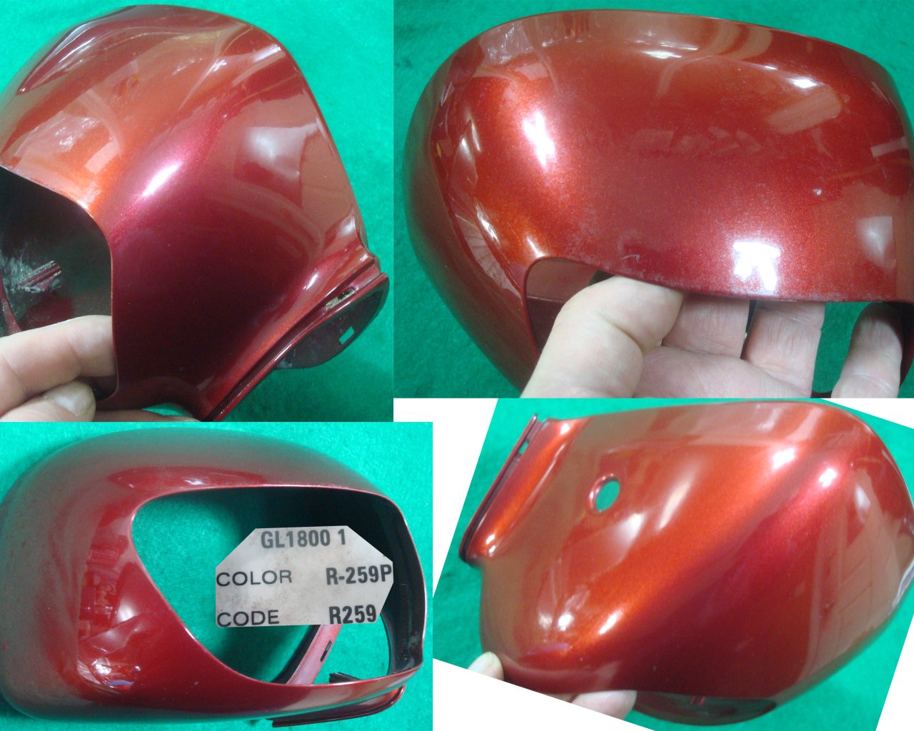 Goldwing GL1800 01-'02 Mirror Housing R259  Canyon Pearl Red 88110-MCA-A00ZJ