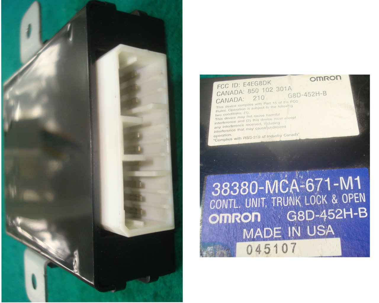Goldwing GL1800 01 to 10 CONTROL UNIT TRUNK LOCK 38380-MCA-671
