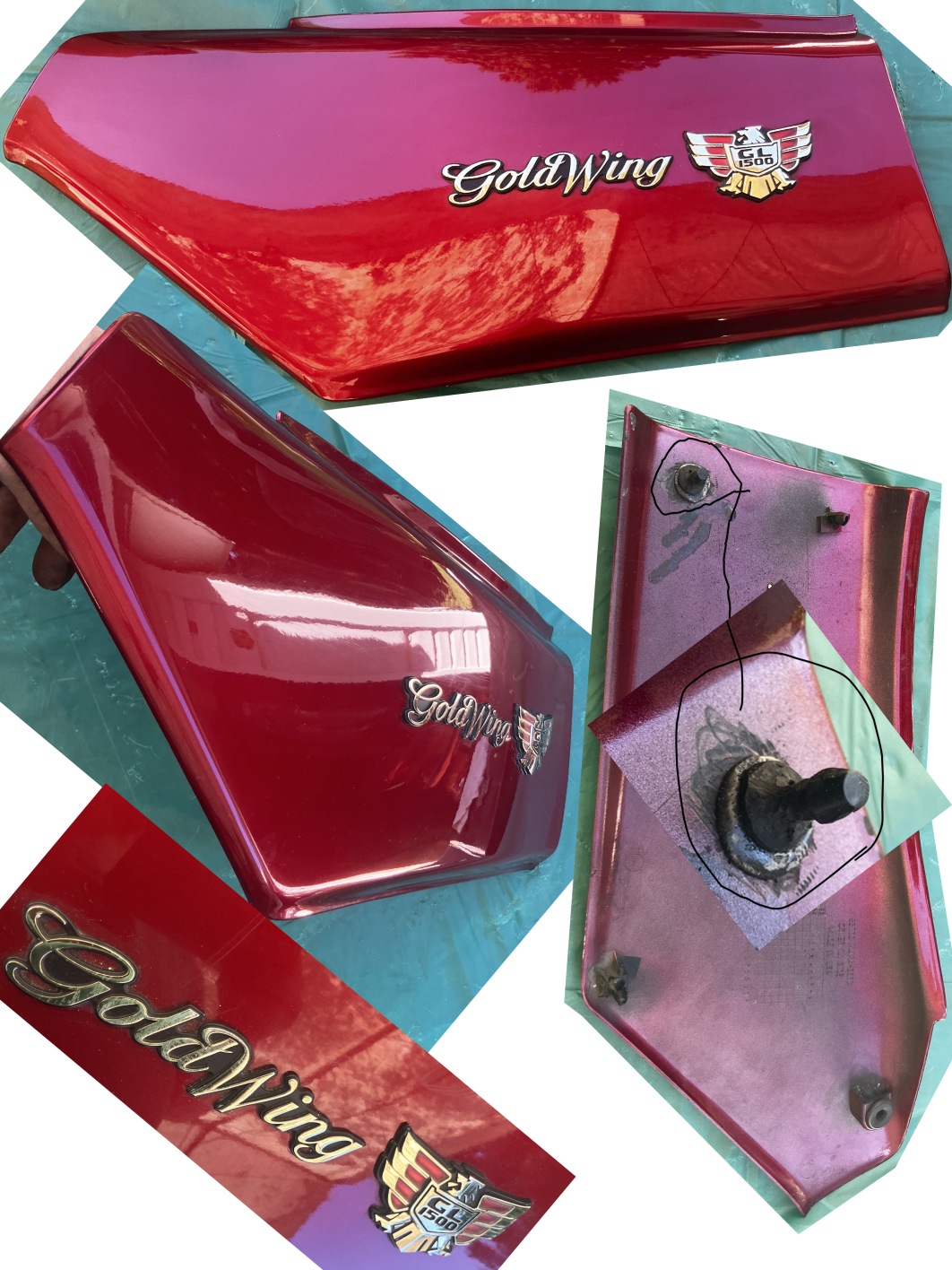 Goldwing GL1500 92 to 00 COVER SET, L. SIDE R176C Spectra Red 83710-MAM-A70ZD