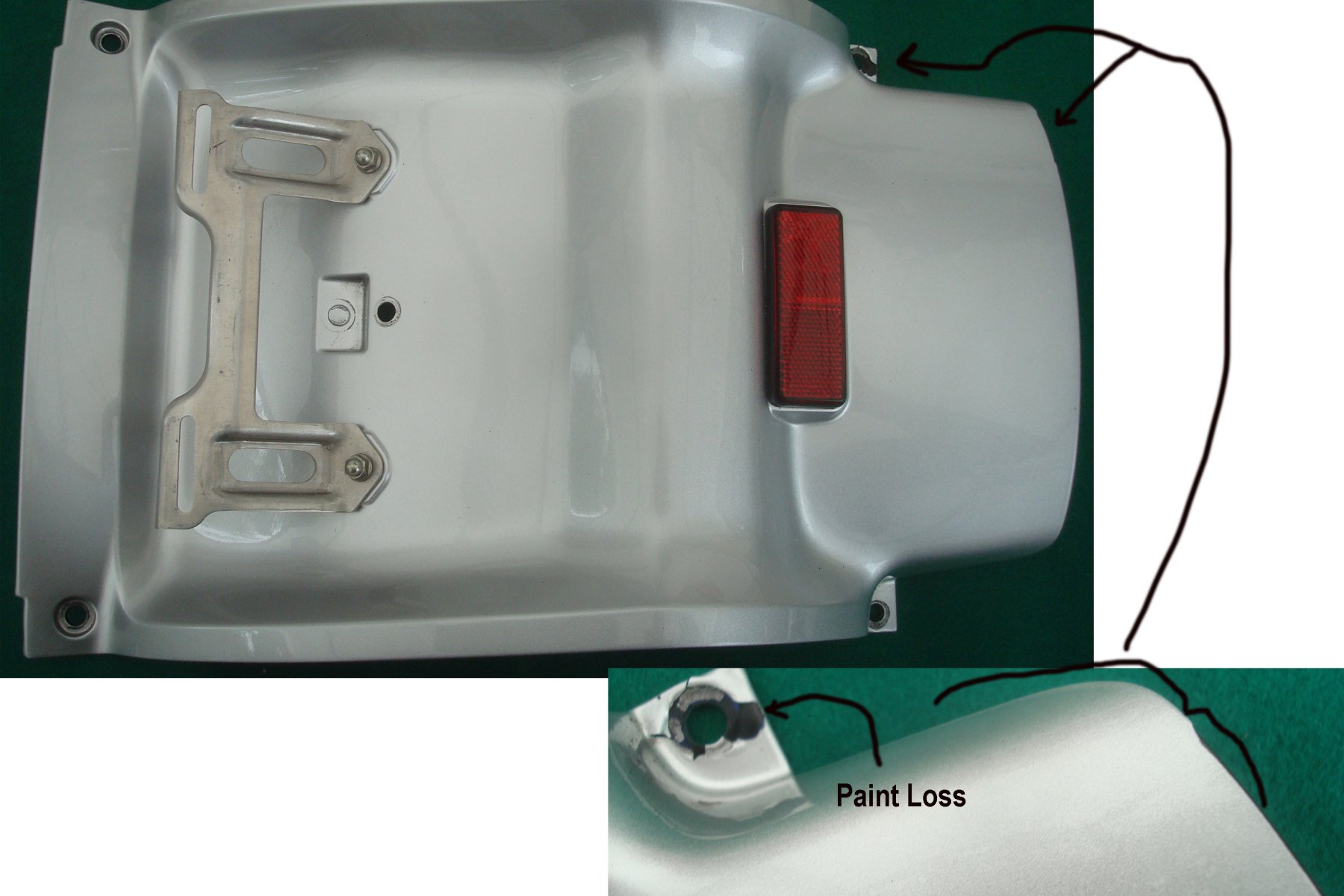 Goldwing GL1800 01 to 05 FENDER A, RR. NHA27M BILLET SIL 80100-MCA-000ZR