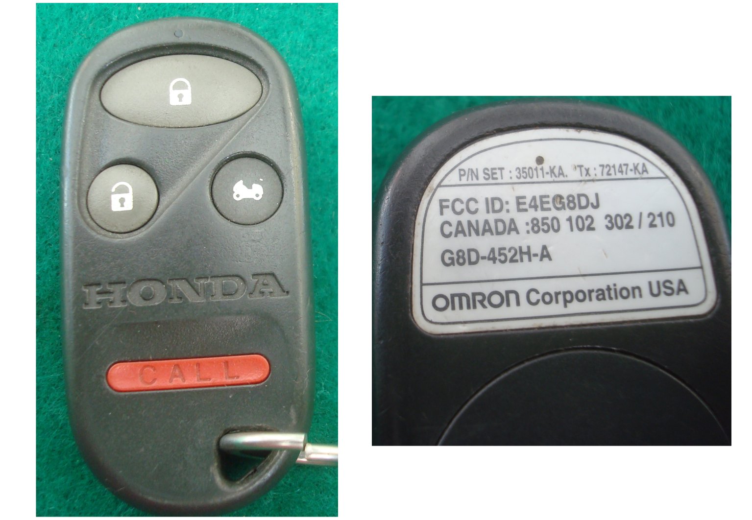 Goldwing GL1800 '01 to '10 Honda Goldwing key Fob 72147-MCA-671